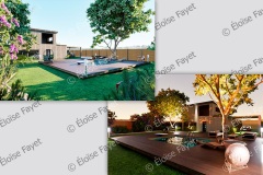 Modélisation 3D  de l’aménagement d'un jardin privé - 2024