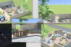 Modélisation 3D et animation de l’aménagement de la cour d’une maison - 2011