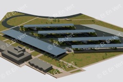 Modélisation 3D d'ombrières photovoltaïques de parking - 2024