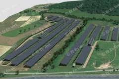 Modélisation 3D d'une ferme agrivoltaïque - 2024