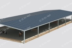 Modélisation 3D d'un manège équestre photovoltaïque - 2023