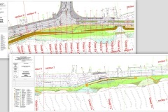 Plans techniques d'un aménagement de berges - 2011