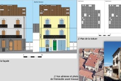 Plans de façade et de toiture d’un immeuble - 2020
