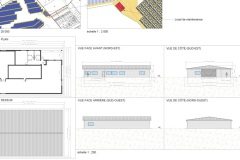 Plans de façades et de toiture d’un local de maintenance - 2020