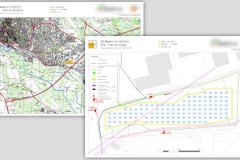 Plans et coupes de Permis de Construire d'une centrale solaire au sol - 2020