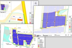 Plans et coupes de Permis de Construire d'une centrale solaire au sol - 2022